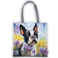 Boston terrier - torba na ramię z podszewką