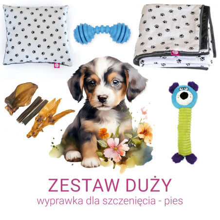 Duży zestaw wyprawkowy dla szczeniąt - pies