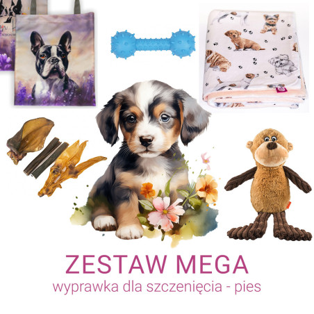 Mega zestaw wyprawkowy dla szczeniąt - pies