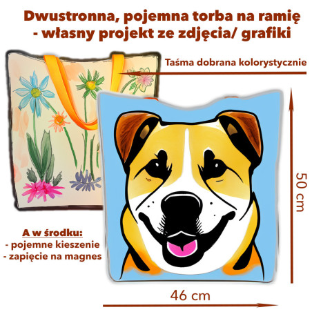 Torba na ramię - własny projekt ze zdjęcia lub grafiki