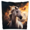 Siwy koń - pojemna torba na ramię z dnem
