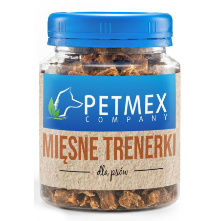 Mięsne trenerki z dzika dla psa -  słoik 130 g naturalny przysmak PETMEX