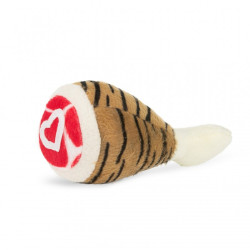 Zabawka dla psa - pluszowa kość z szynki - tygrys o dł. 12,5 cm