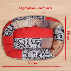 Legowisko dla psa lub kota szyte metodą patchwork - rozmiar S