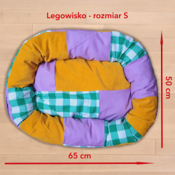 Legowisko dla psa lub kota szyte metodą patchwork - rozmiar S