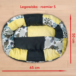 Legowisko dla psa lub kota szyte metodą patchwork - rozmiar S