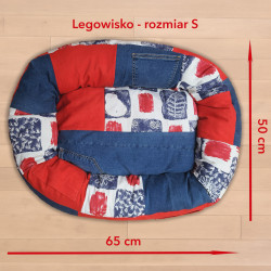 Legowisko dla psa lub kota szyte metodą patchwork - rozmiar S