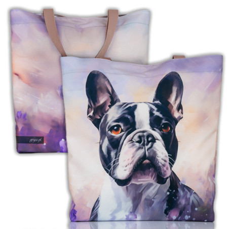 Boston terrier - pojemna torba na ramię