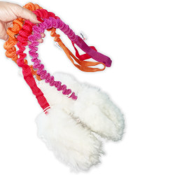 Szarpak dla psa z wełny owczej na amortyzatorze, rozmiar S