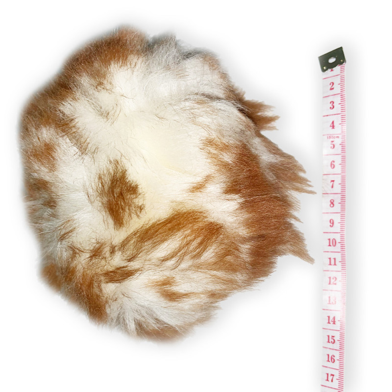 Piłka owcza wzmocniona twarda - zabawka z futra owczego dla psa