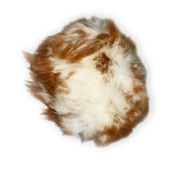 Piłka owcza wzmocniona twarda - zabawka z futra owczego dla psa