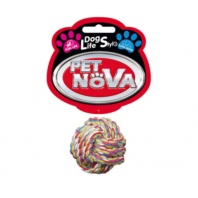 Piłka zabawka - sznur z gęsto wiązanej bawełny Pet Nova