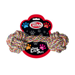 Hantel sznur z plecionej bawełny - szarpak dla psa Pet Nova