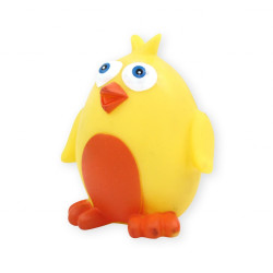 Zabawka dla psa - piszczący, żółty, gumowy kurczak z bajki, dł. 10 cm